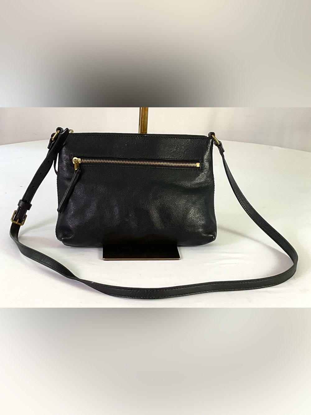 Margot NY-handcrafted, luxuriously soft, black, leather, classic Crossbody bag